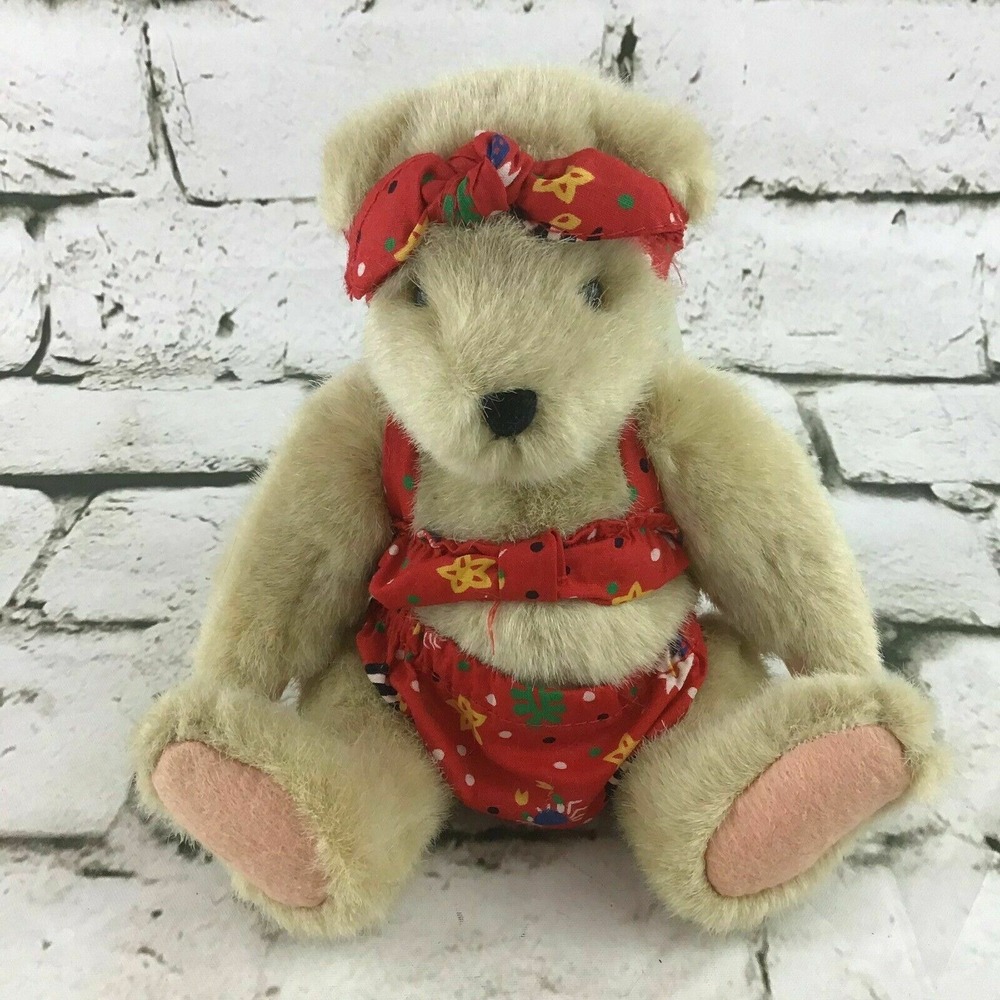 Muffy Vanderbear At The‎ Beach Classic Jointed Teddy Bear NABCO VTG 1989 W/Tag